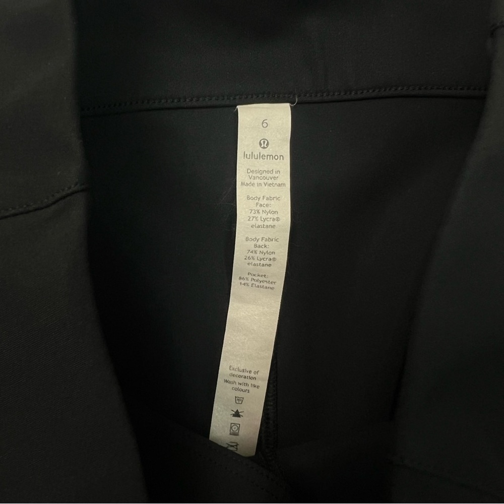 LULULEMON Pants Womens 6 Black Here to There High Rise Active Casual 7/8 - Picture 7 of 10